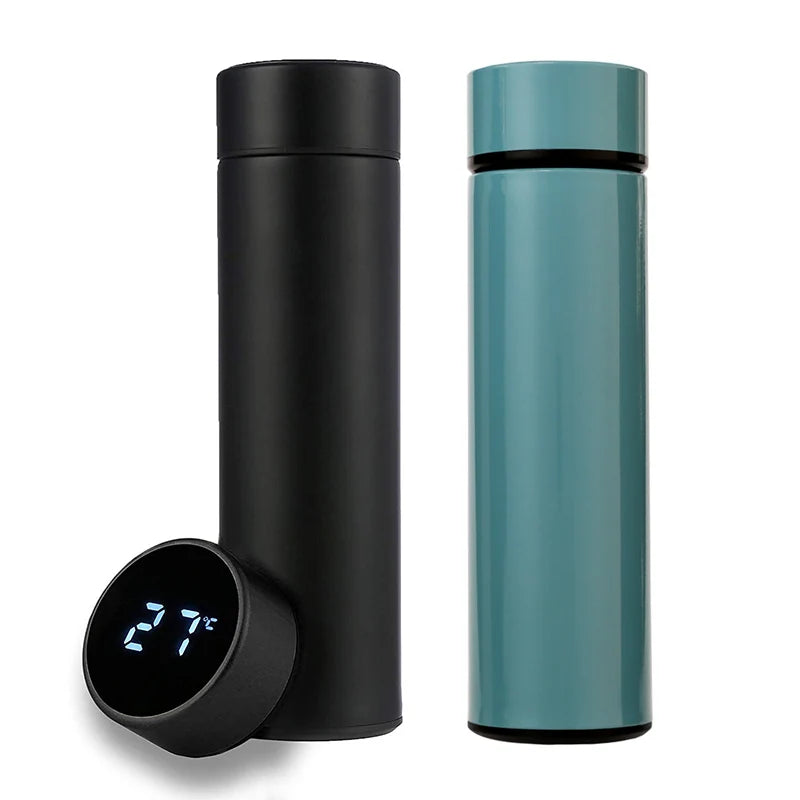 Smart Stainless Steel Water Bottle – Leak-Proof, Double-Walled, LCD Temperature Display – Keeps Drinks Hot & Cold, 450ml