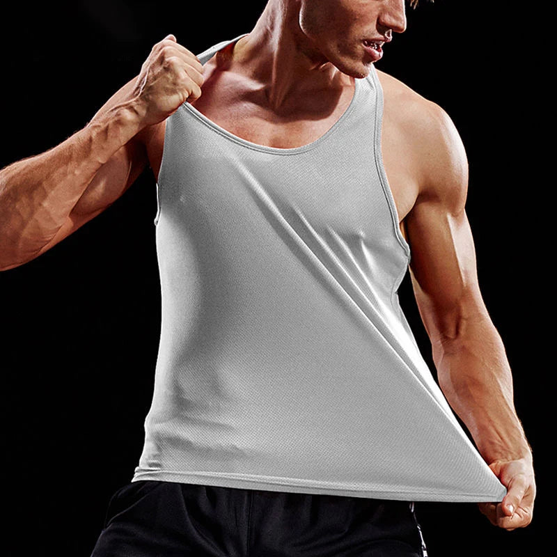 Men’s Sleeveless Gym Vest – Summer Fitness &amp; Training Tank Top