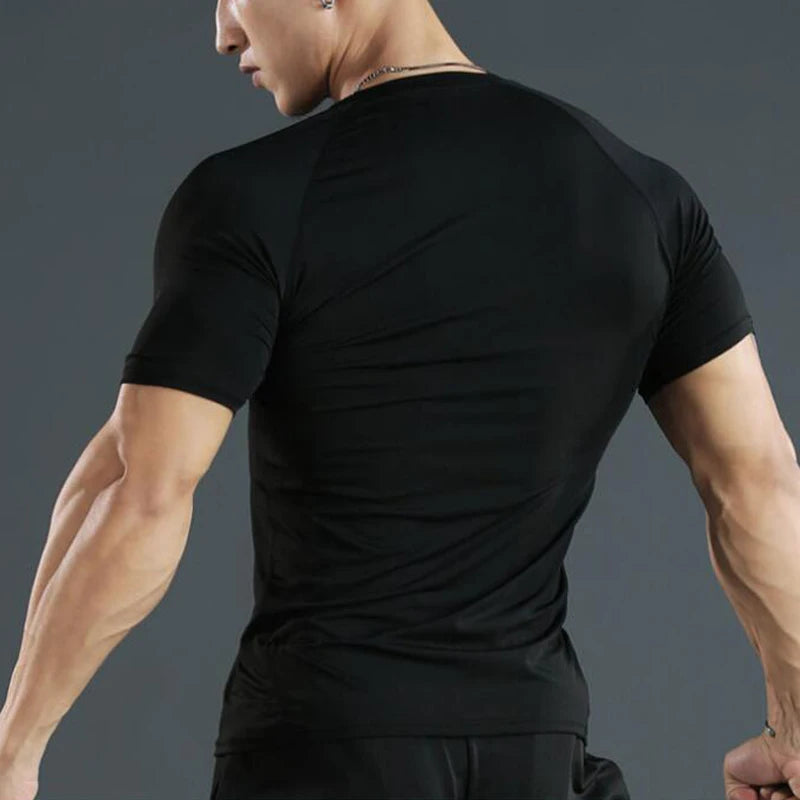 Men’s Compression Running T-Shirt – Fitness, Gym, Jogging & Quick-Dry Sportswear