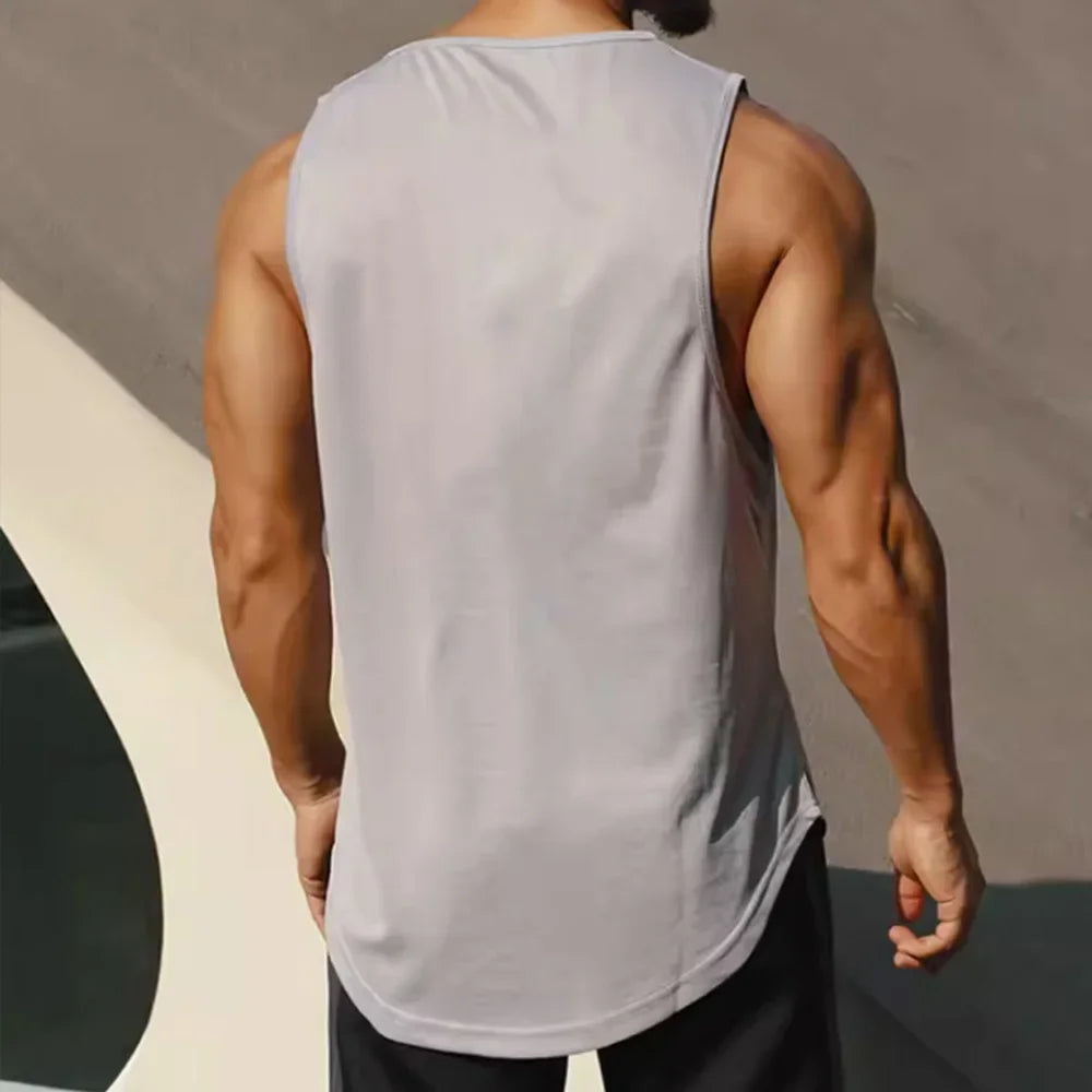Men’s Quick-Dry Fitness Tank Top – Gym, Running & Sports T-Shirt