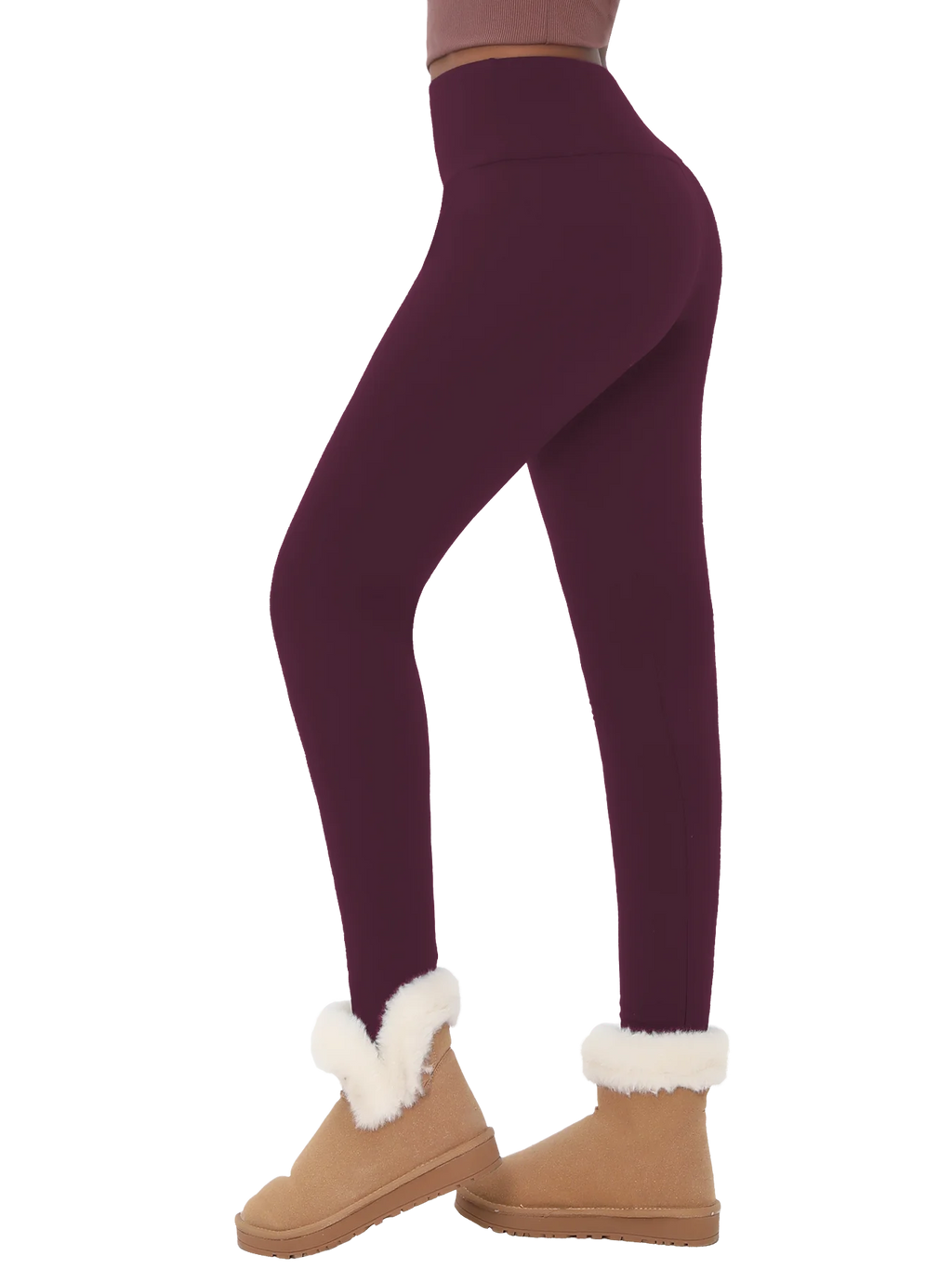 Women's Thermal Fleece Lined High-Waisted Leggings – Winter Workout & Yoga Pants