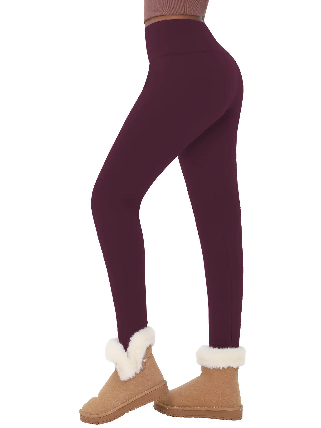 Women's Thermal Fleece Lined High-Waisted Leggings – Winter Workout & Yoga Pants
