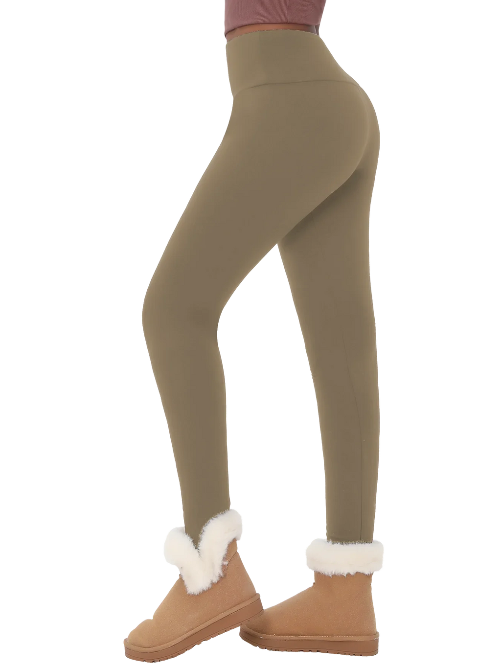Women's Thermal Fleece Lined High-Waisted Leggings – Winter Workout & Yoga Pants