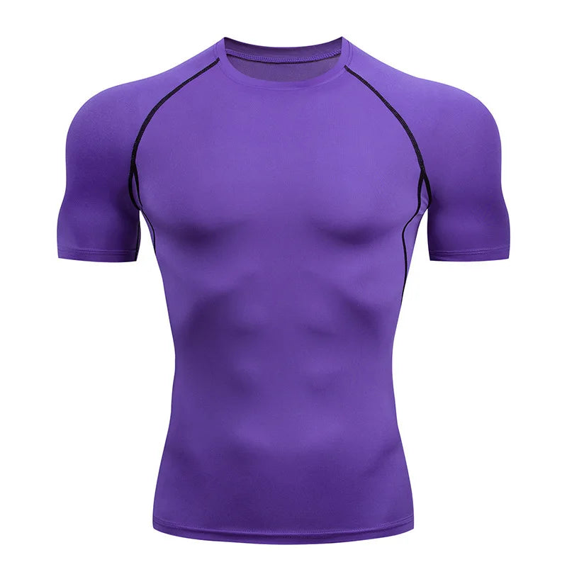 Men’s Compression Running T-Shirt – Fitness, Gym, Jogging & Quick-Dry Sportswear