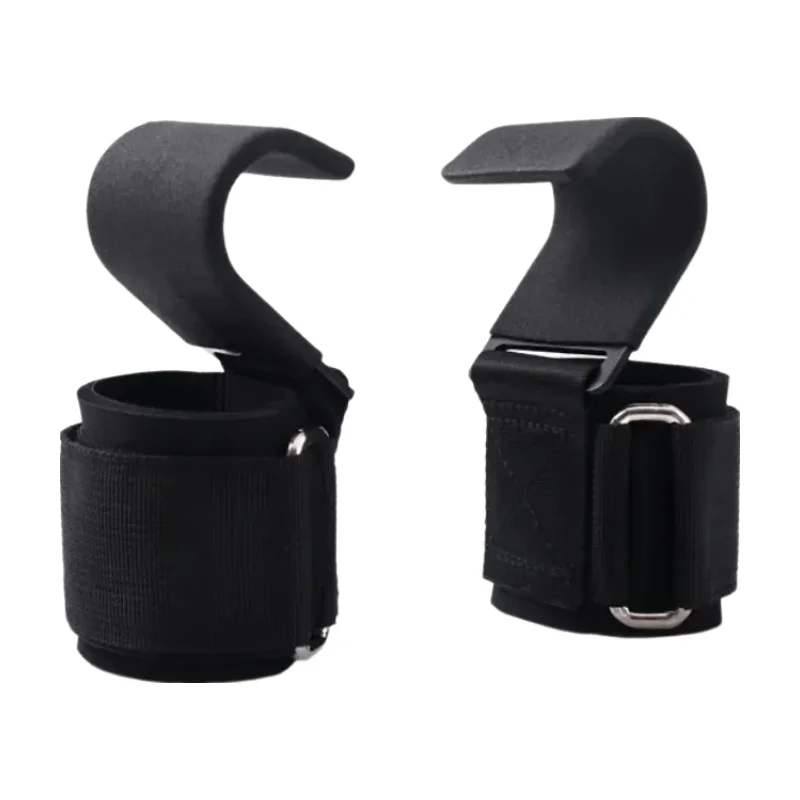 Non-Slip Weight Lifting Hooks with Wrist Straps – Heavy-Duty Deadlift, Pull-Up & Strength Training Support (Pair)