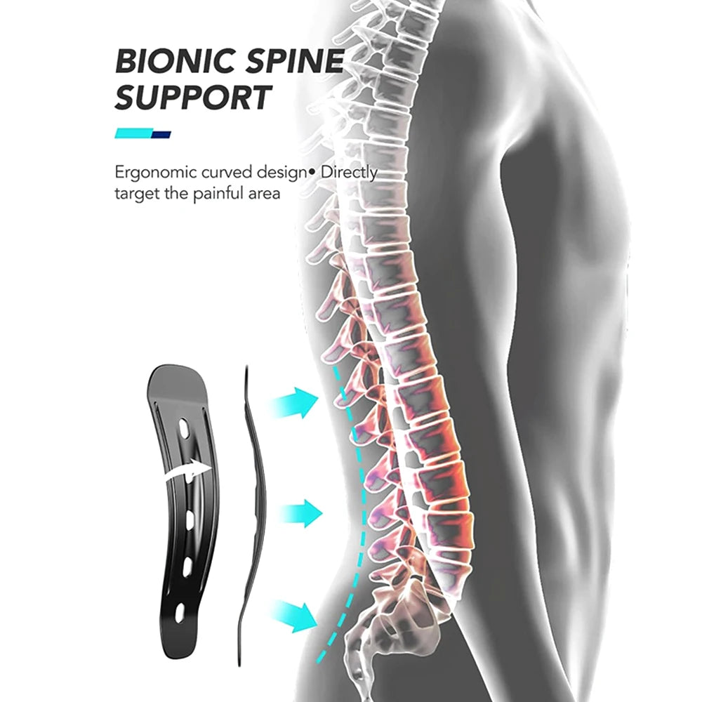 Premium Lumbar Support Belt – Flexible Back Brace for Pain Relief, Work Lifting & Scoliosis Comfort