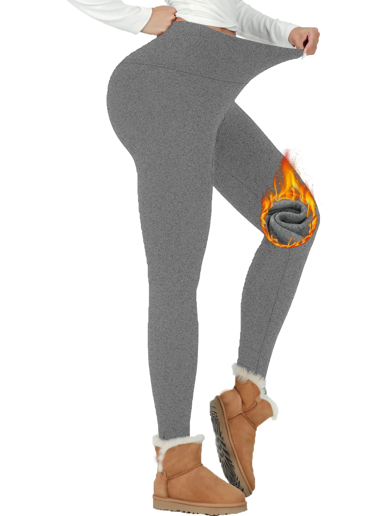 Women's Thermal Fleece Lined High-Waisted Leggings – Winter Workout & Yoga Pants