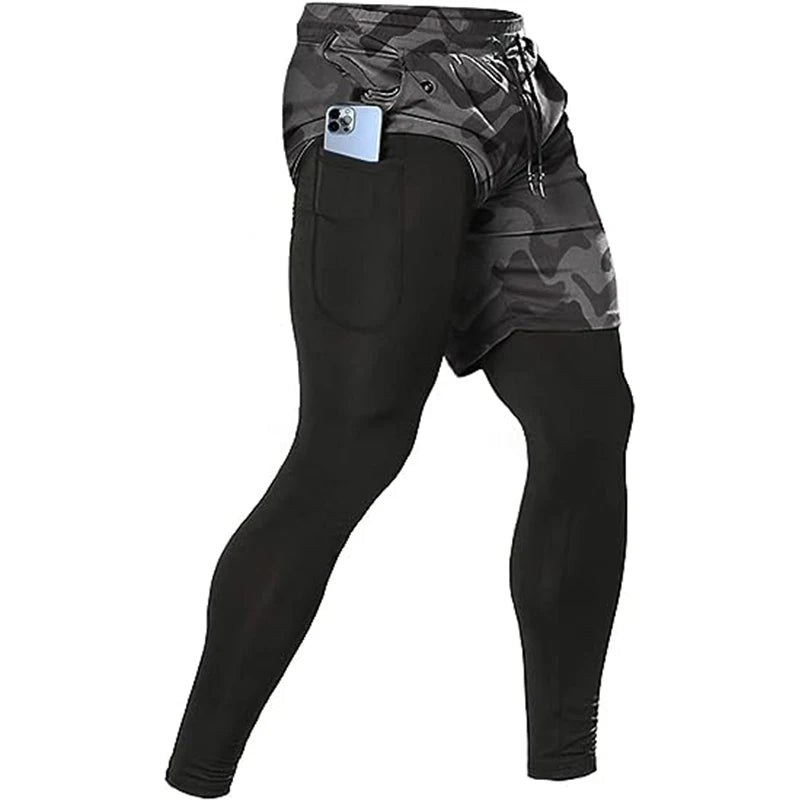 Men’s 2-in-1 Sport Pants – Running, Gym, Training & Athletic Jogging Trousers