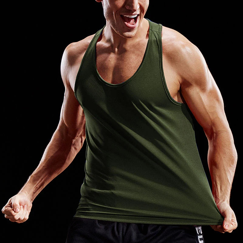 Men’s Sleeveless Gym Vest – Summer Fitness &amp; Training Tank Top