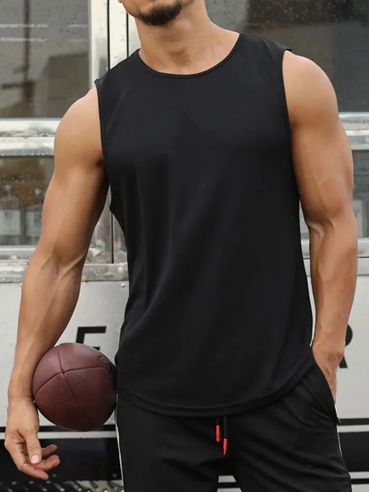 Men’s Quick-Dry Fitness Tank Top – Gym, Running & Sports T-Shirt