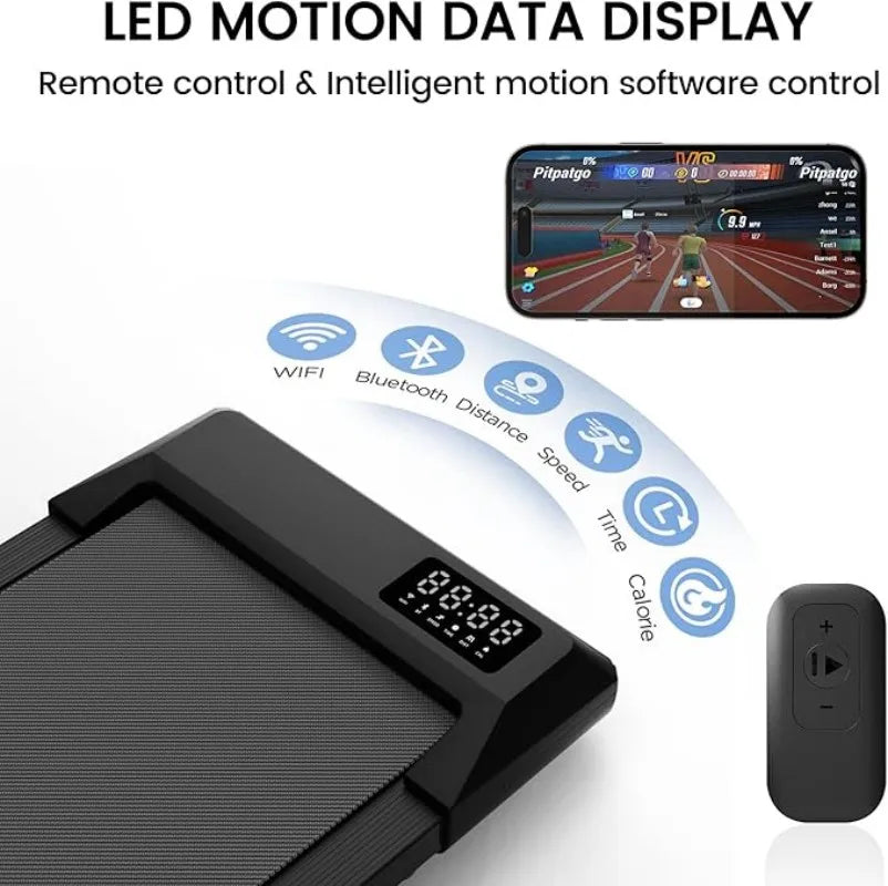 Superun 2-in-1 Mini Treadmill 2.5HP Home & Office with App & Remote Control