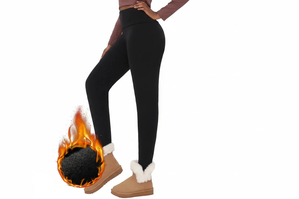Women's Thermal Fleece Lined High-Waisted Leggings – Winter Workout & Yoga Pants