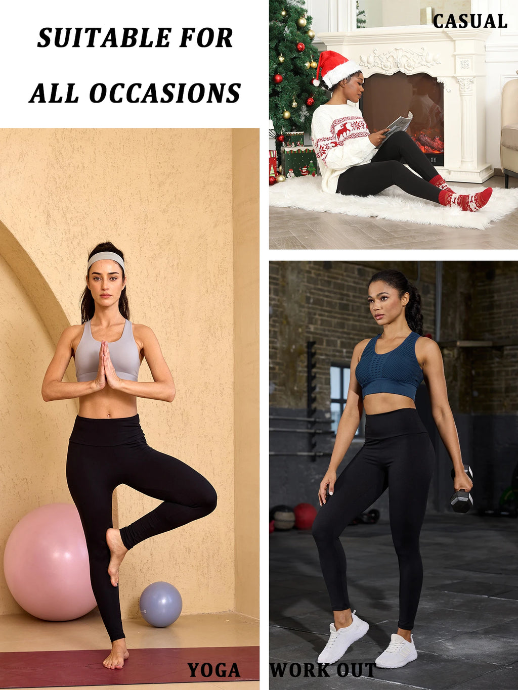 Women's Thermal Fleece Lined High-Waisted Leggings – Winter Workout & Yoga Pants