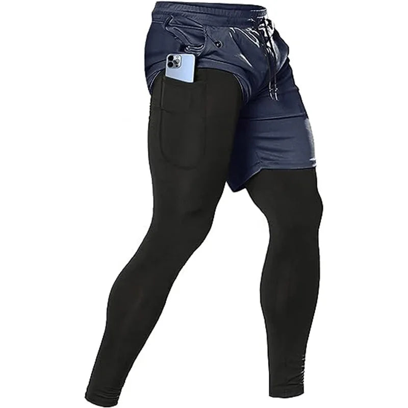 Men’s 2-in-1 Sport Pants – Running, Gym, Training & Athletic Jogging Trousers