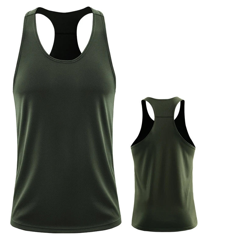Men’s Sleeveless Gym Vest – Summer Fitness &amp; Training Tank Top