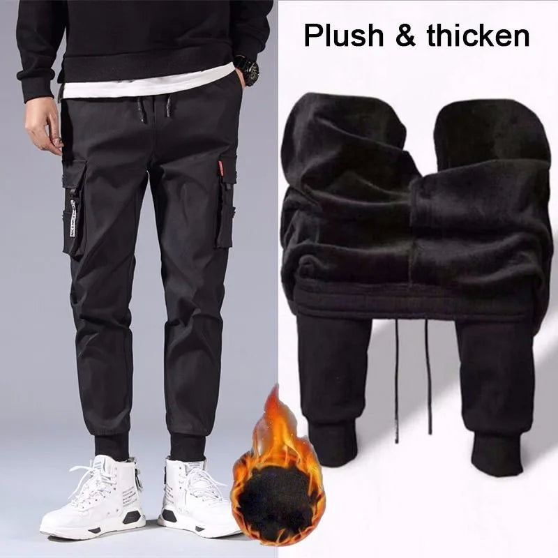 Men’s Cargo Pants – Solid Color, Multi-Pocket, Loose Casual & Outdoor Work Pants