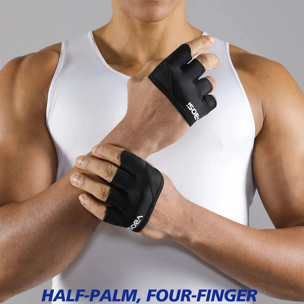 Unisex Lightweight Four-Finger Workout Gloves – Non-Slip Grip for Fitness, Weightlifting & Training (M/L/XL)