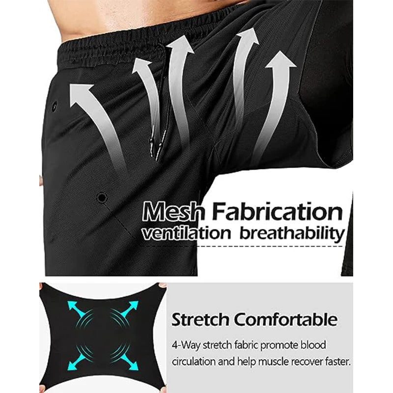 Men’s 2-in-1 Sport Pants – Running, Gym, Training & Athletic Jogging Trousers