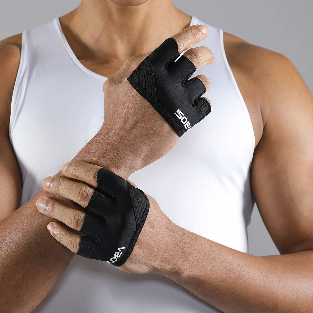 Unisex Lightweight Four-Finger Workout Gloves – Non-Slip Grip for Fitness, Weightlifting & Training (M/L/XL)