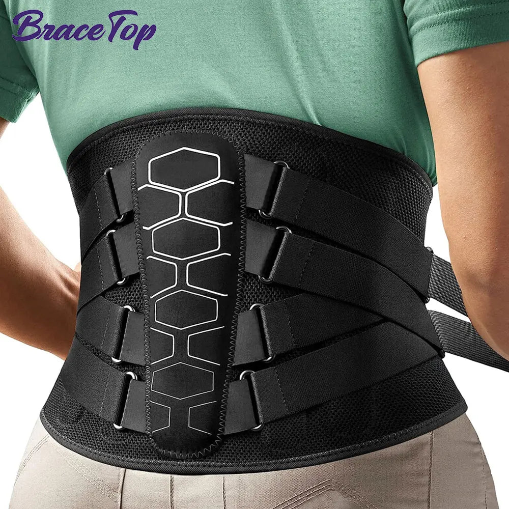 Premium Lumbar Support Belt – Flexible Back Brace for Pain Relief, Work Lifting & Scoliosis Comfort