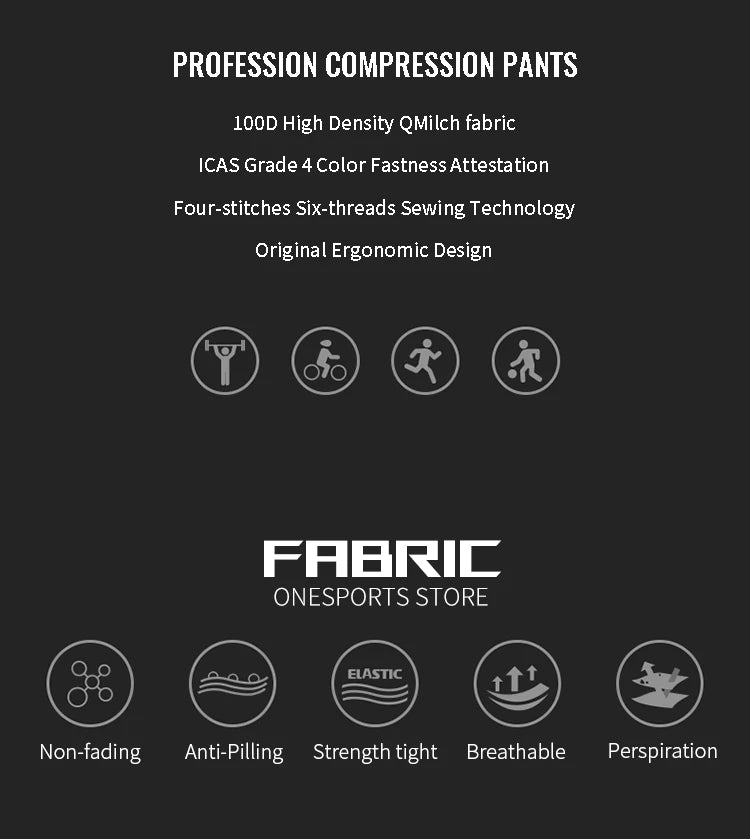 Men’s Compression Pants – Running, Basketball & Workout Tights with Reflective Stripes