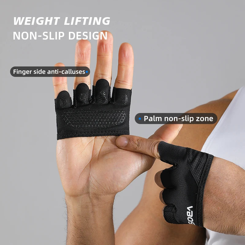 Unisex Lightweight Four-Finger Workout Gloves – Non-Slip Grip for Fitness, Weightlifting & Training (M/L/XL)