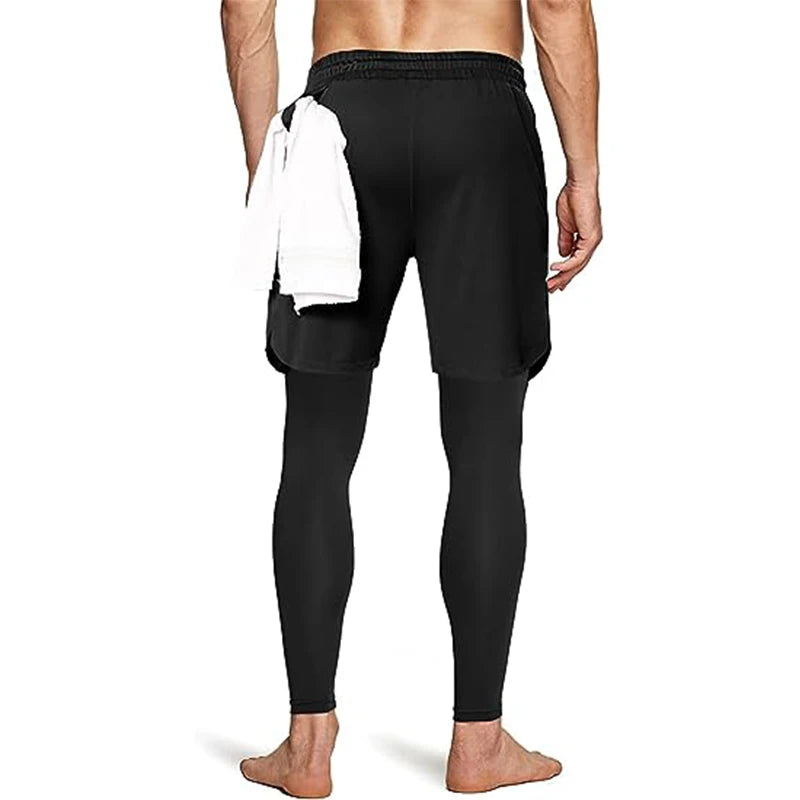 Men’s 2-in-1 Sport Pants – Running, Gym, Training & Athletic Jogging Trousers