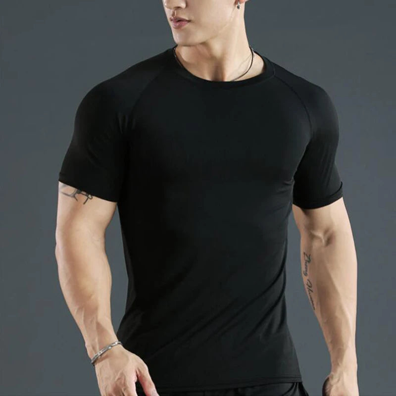 Men’s Compression Running T-Shirt – Fitness, Gym, Jogging & Quick-Dry Sportswear