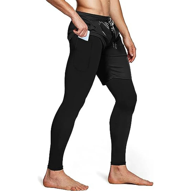 Men’s 2-in-1 Sport Pants – Running, Gym, Training & Athletic Jogging Trousers