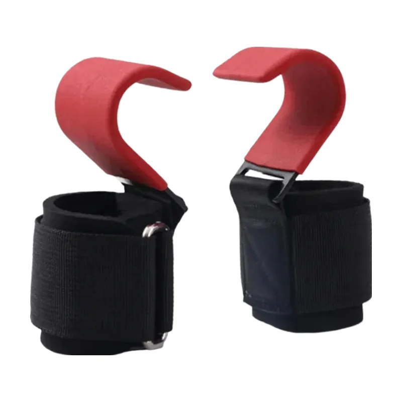 Non-Slip Weight Lifting Hooks with Wrist Straps – Heavy-Duty Deadlift, Pull-Up & Strength Training Support (Pair)