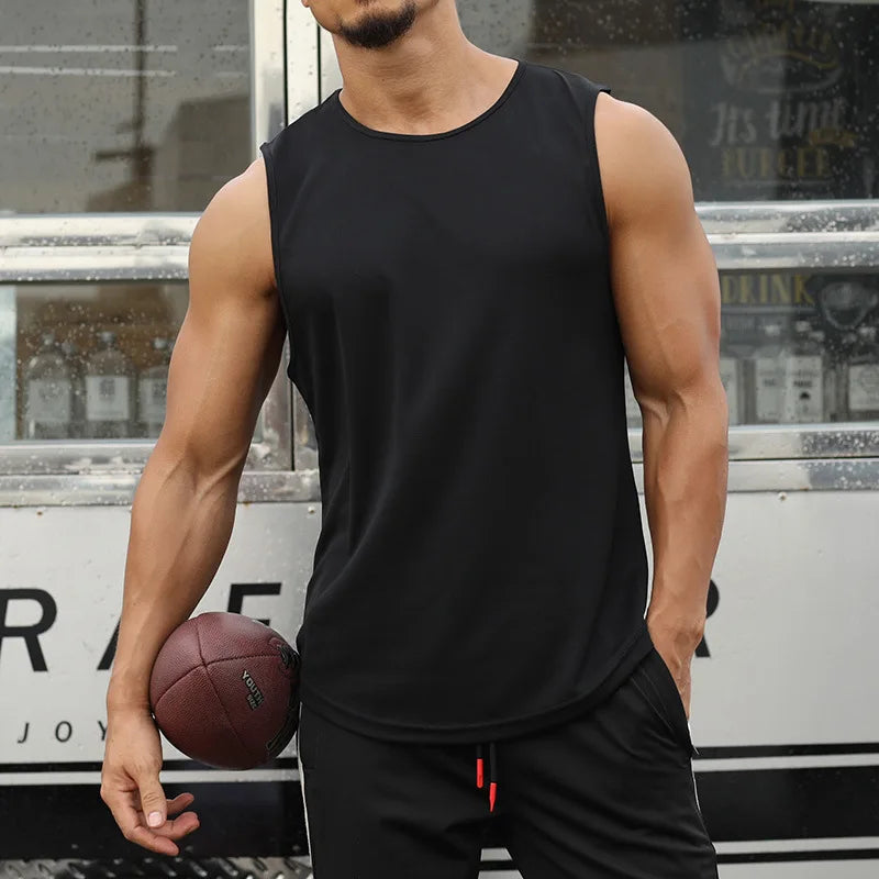 Men’s Quick-Dry Fitness Tank Top – Gym, Running & Sports T-Shirt