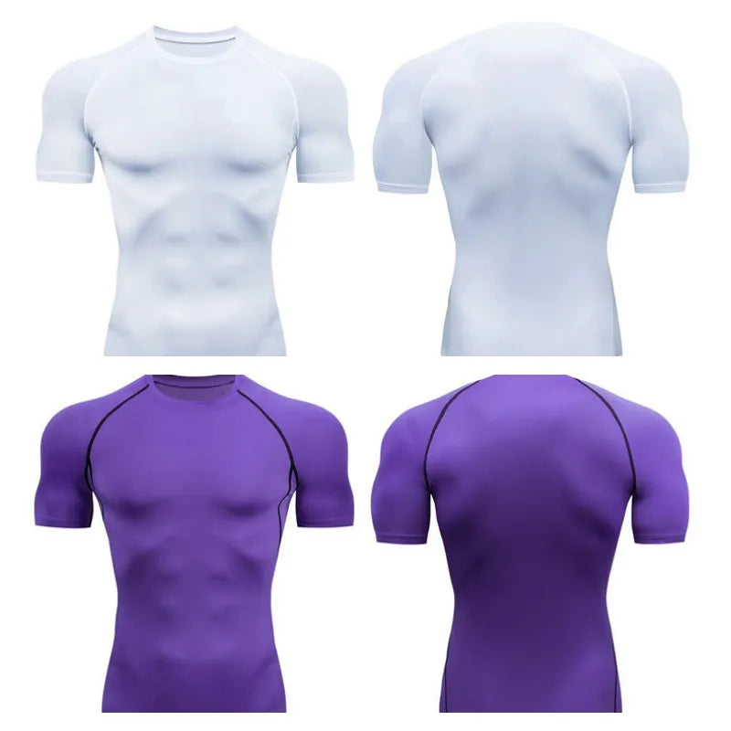 Men’s Compression Running T-Shirt – Fitness, Gym, Jogging & Quick-Dry Sportswear
