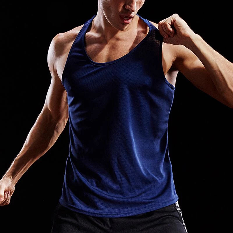 Men’s Sleeveless Gym Vest – Summer Fitness &amp; Training Tank Top