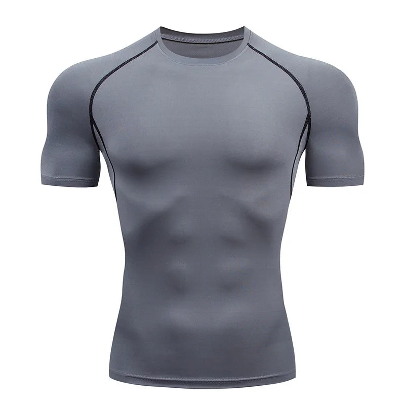 Men’s Compression Running T-Shirt – Fitness, Gym, Jogging & Quick-Dry Sportswear