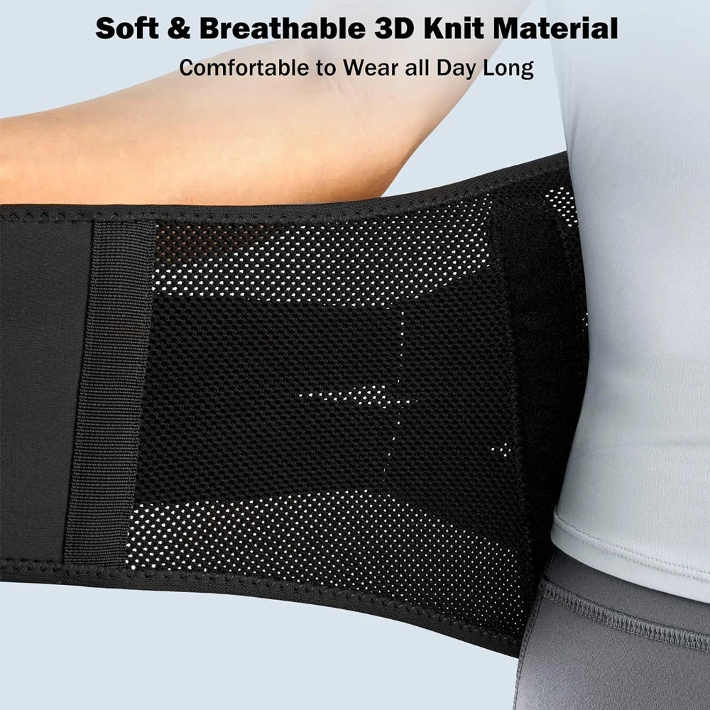 Premium Lumbar Support Belt – Flexible Back Brace for Pain Relief, Work Lifting & Scoliosis Comfort